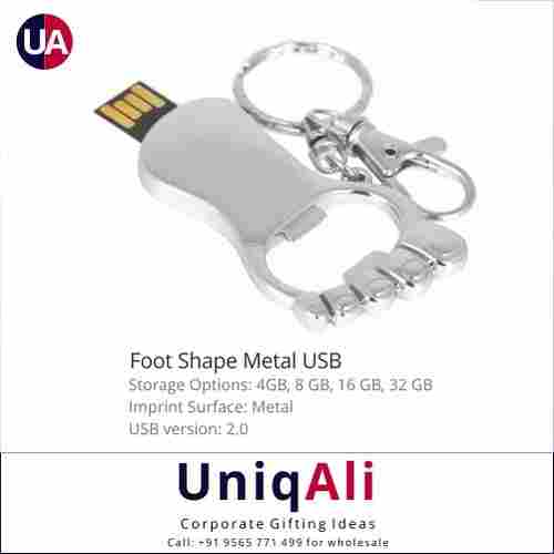 Foot Shape Metal USB Pen Drive