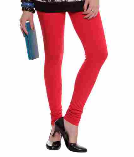 Red Plain Polyester Legging