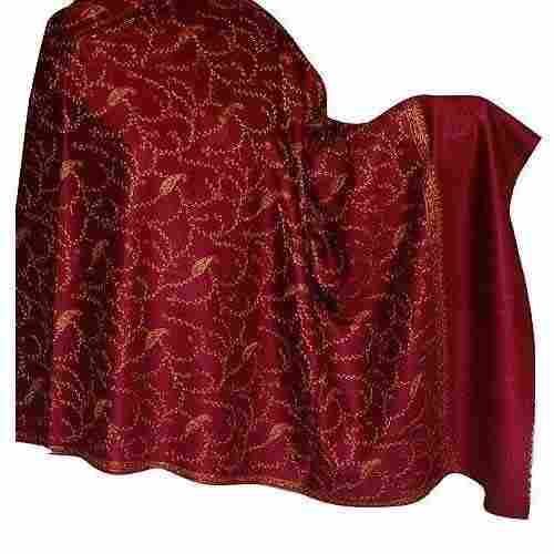 Embroidered Woolen Shawl For Woman