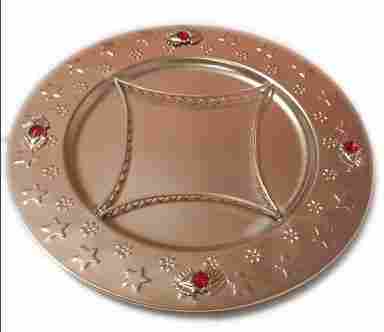 Iron Golden Color Charger Plate
