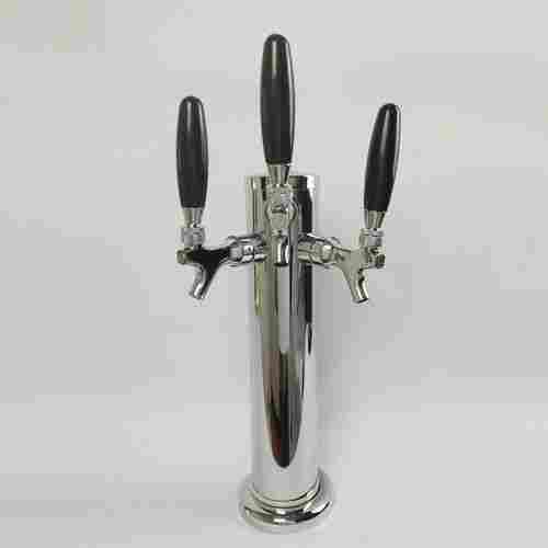 Triple Faucet Stainless Steel Polishing 3 inch Column Beer Tower for Hotel
