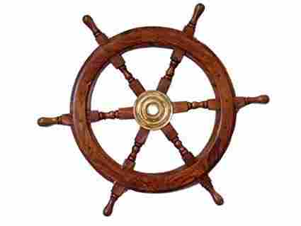 Antique Wooden Ship Wheel