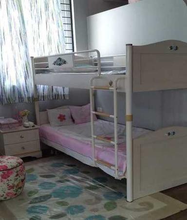 White Excellent Finished Kids Bunk Bed