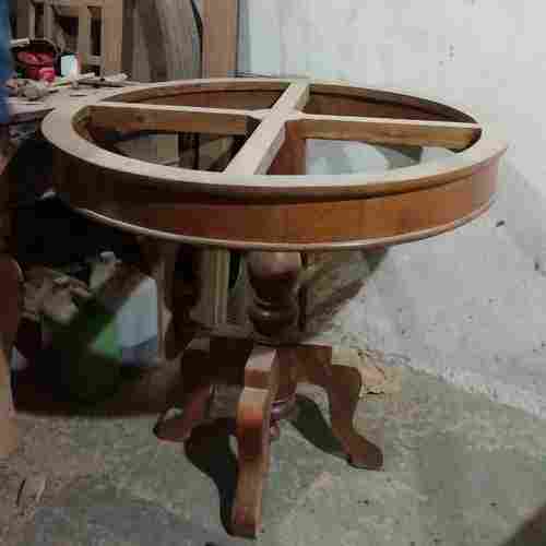 Teakwood Round Marble Dining 