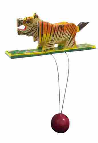 Handicraft Handmade Wooden Toys For Kids Running Tiger