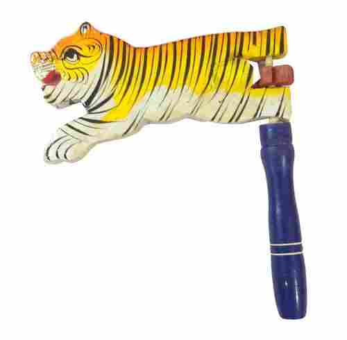 Handicraft Wooden Tiger Rotating Rattle Tiger Toy for Kids