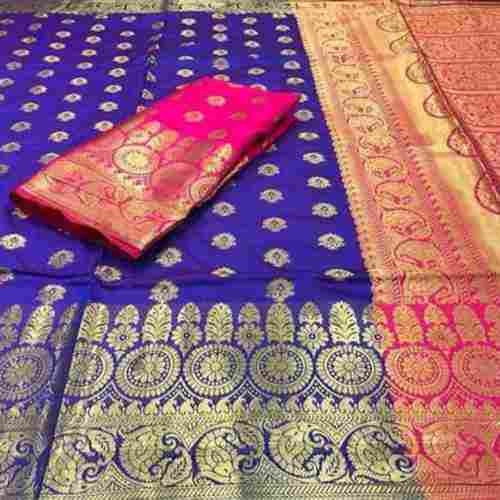 Ladies Printed Silk Banarasi Saree