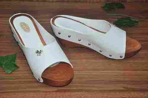 Ladies Wedge White Shoe