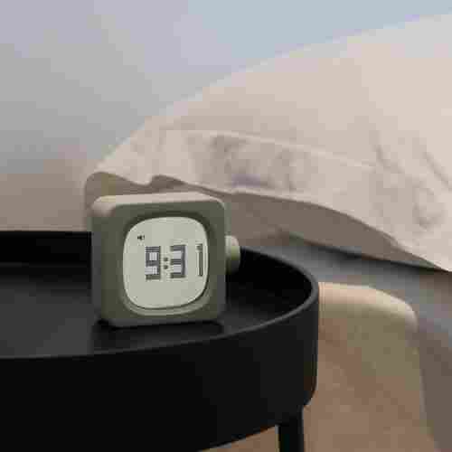 Modern Cubic Alarm Clock With LED Light
