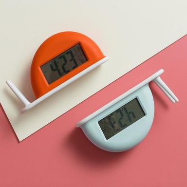 Orange/Light Blue Snail Shape Digital Alarm Clock