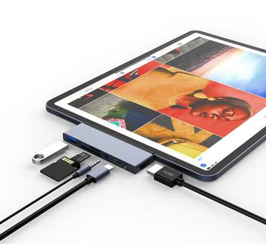 6 in 1 USB C HUB for iPad Pro 2018 with Magnetic Holder