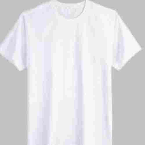 Mens Cotton White Short Sleeves T Shirt 