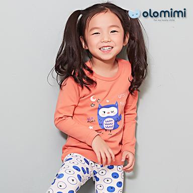 (Olomimi) Korea 2019 Printed New Fleece Pajamas Age Group: 2-12