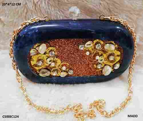 Beautiful and Elegant Resin Clutches with Stone Work