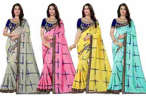 Fashionable Vichitra Silk Saree