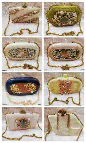 Beautiful & Elegant Resin Clutches With Stone Work