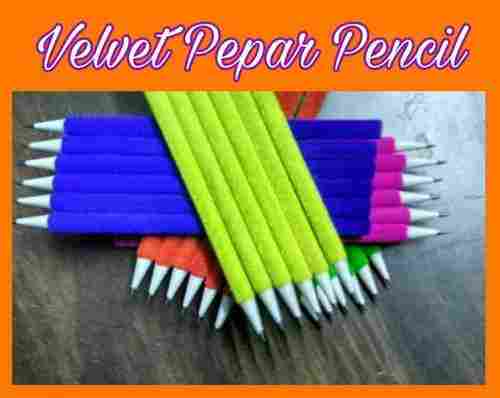 Round Shape Multi Color Velvet Paper Pencils