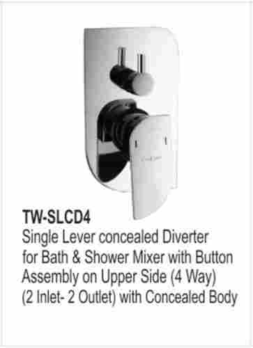 Single Lever 4 Way Divertor Exposed Kit For High Flow (2 Inlet -2outlet) With Concealed Body