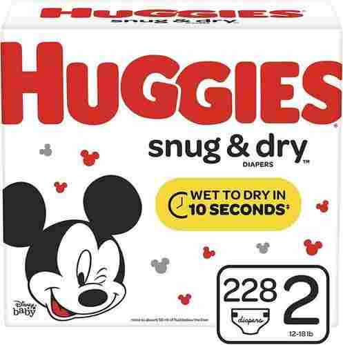 Huggies Snug And Dry Diapers, Size 2 (12-18 lb.) 228 Ct