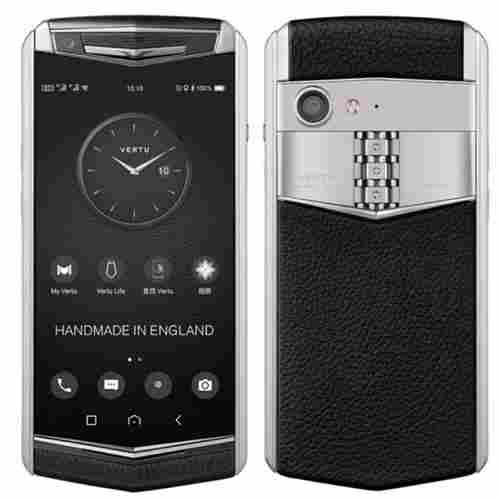 Vertu Aster P Silver Black Mobile Phone with Fingerprint Sensor and Android 8.0 OS