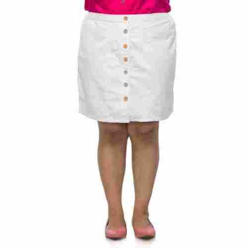 Women White Color Skirt