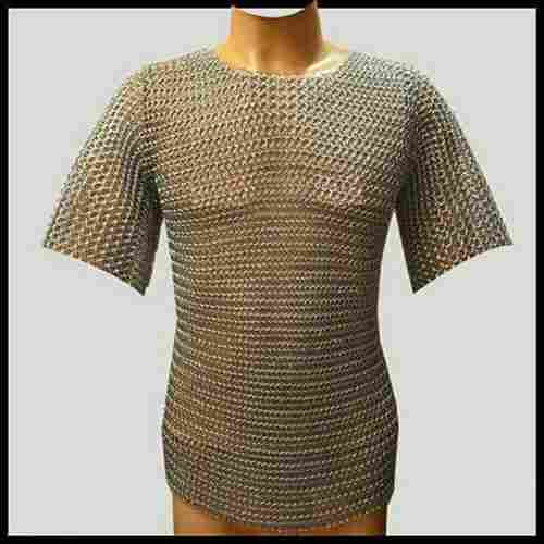 Aluminium Butted Anodized Chainmail Half Sleeve Shirt 8MM