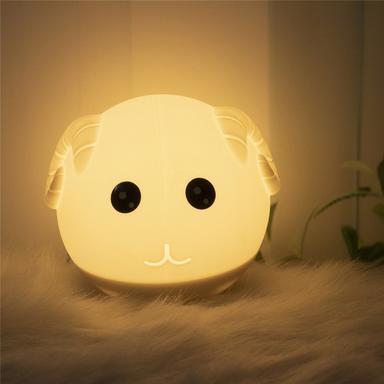 White Cute Animal Sheep Silicone Touch Sensor Night Lamp