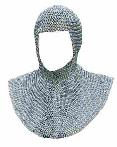 Anodized Finish 9mm Aluminium Butted Chainmail Coif