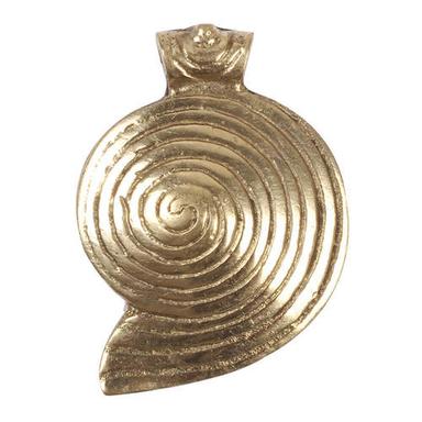Golden Shiny Gold Plated Conch Lines Pendant