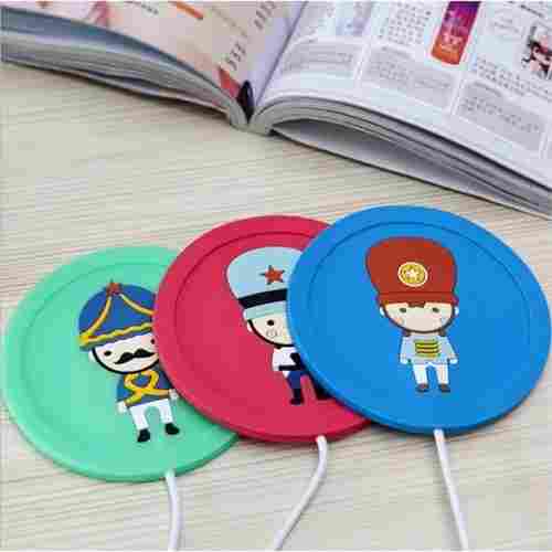USB Heat Silicone Cartoon Coaster Coffee Pad