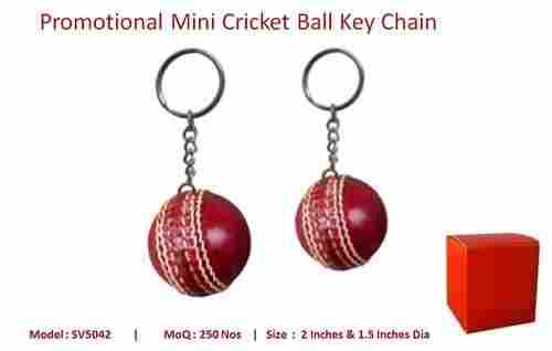 Multicolor Cricket Ball Key Chain