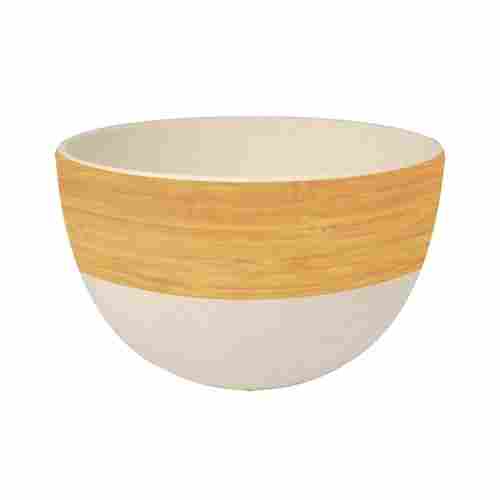 Round Engraved Bamboo Bowl