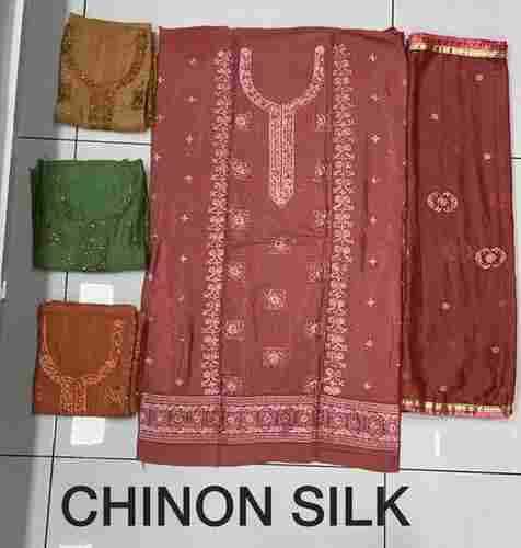 Chinon Silk Salwar Suits