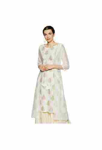 White Fancy Embroidered Kurti 