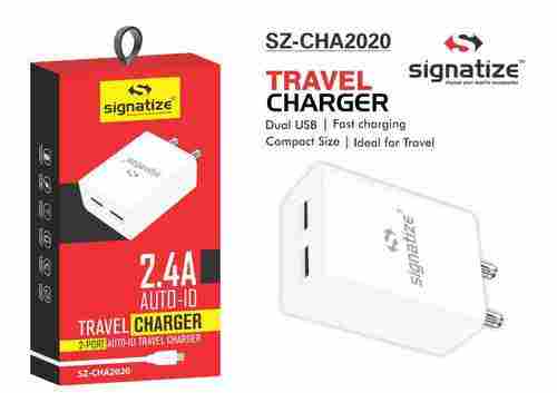 SZ 2020 Signatize Dual USB Fast Charger Travel Adapter 2.4AMP