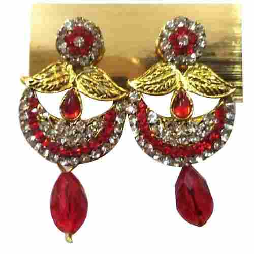 DHWANI PER0032 Gold Plated Artificial Earrings