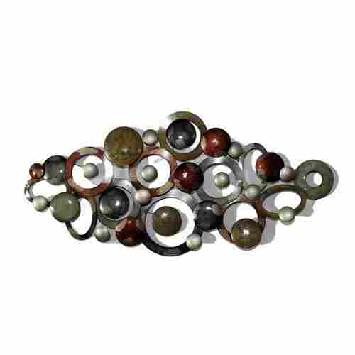 Large Multi Color Circles Metal Wall Hanging Wall Sculpture Art Home Decor