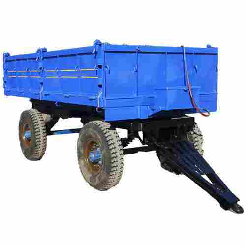 Blue Coated Tractor Trolley