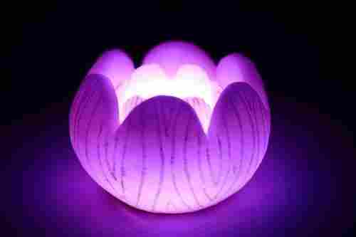 Wax Led Lotus Candle With Dancing Flame