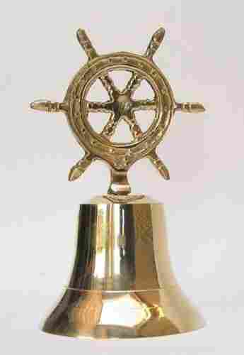 Brass Ship Wheel Bell