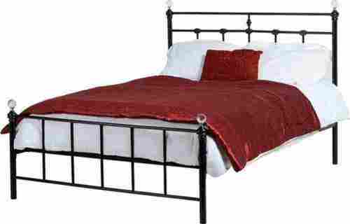 Polished Single Metal Hotel Bed