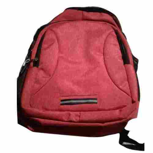 Zipper Closure Red School Bag