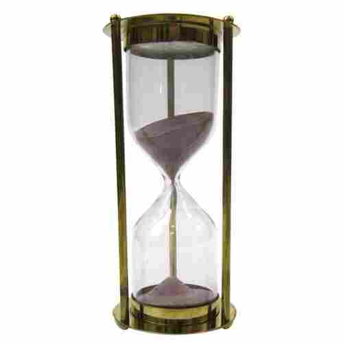 Brass 5-minute Hourglass Purple Sand Timer