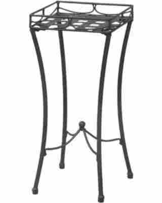 Iron Nailhead Square Plant Stand