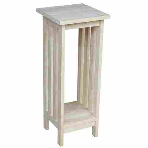 White Square Wood Plant Stand