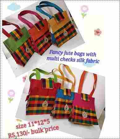 Colorful Jute Hand Bag