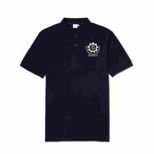 Black Color Half Sleeve Mens Collar Printed T Shirt
