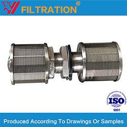 Stainless Steel Wedge Wire Single Or Double Filter Nozzle Screen For Water Treatment