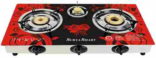 3 Burner Automatic Glasstop Gas Stoves (SS-001)