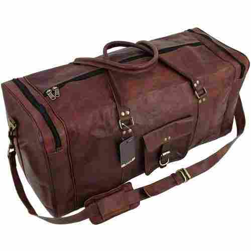 Leather Brown Luggage Fancy Bag